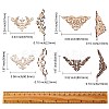 20Pcs 4 Styles Flower Patterns Hollow out Unfinished Wood Pieces DIY-CJ0002-08-2