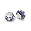 Alloy Rhinestone Clay Pave Beads ALRI-D300-02S-03-2