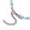 Summer Beach Sea Turtle Dyed Synthetic Turquoise & Glass Seed Beads Beaded Necklaces for Women NJEW-JN05081-02-5