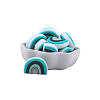 Rainbow Food Grade Eco-Friendly Silicone Beads FIND-SZC0013-308-1
