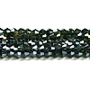 Transparent Electroplate Glass Beads Strands EGLA-A039-T6mm-B25-1