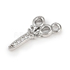 Brass Micro Pave Clear Cubic Zirconia Pendants KK-L238-19P-2