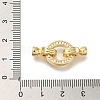 Brass Micro Pave Clear Cubic Zirconia Fold Over Clasps KK-H480-31G-3