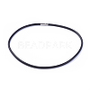 4mm Black Rubber Necklace Jewelry Making X-NJEW-H078-16-1
