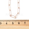 Brass Round Oval Paperclip Chain Necklace Making MAK-S072-04A-RG-2
