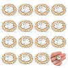 15Pcs 1-Hole Zinc Alloy Shank Buttons BUTT-MA0001-13A-1