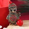 Christmas Theme Zinc Alloy Rhinestone Brooches for Backpack Clothes LS-LK8386-4-1