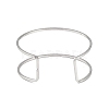 Non-Tarnish 304 Stainless Steel Hollow Open Cuff Bangles for Women BJEW-S155-04P-3