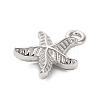 925 Sterling Silver Starfish Charms STER-U009-09P-02-2