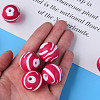 Opaque Striped Acrylic Beads MACR-S373-27C-03-7
