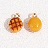 Pineapple Bun Alloy Enamel Charms LS-ENAM-P264-01A-G-1
