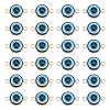 Unicraftale 60Pcs 2 Colors Evil Eye Resin Connector Charms FIND-UN0001-59-1