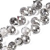 Electroplate Glass Beads Strands EGLA-D030-17W-1