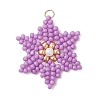 Glass Seed Beaded Pendants PALLOY-MZ01360-01-1