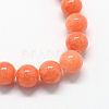Natural Dyed Yellow Jade Gemstone Bead Strands G-R271-6mm-Y18-2