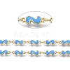Handmade Alloy Enamel S Shape Link Chains ENAM-F138-05F-RS-2