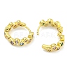 Rack Plating Brass Pave Cubic Zirconia Hoop Earrings for Women EJEW-G410-65G-2