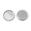 Tarnish Resistant Flat Round 304 Stainless Steel Plain Edge Bezel Cups STAS-R083-02-2