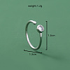 304 Stainless Steel Crystal Rhinestone Flat Round Cuff Hoop Nose Rings WG9BB1A-08-1