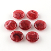 Flat Round Imitation Gemstone Acrylic Beads OACR-R051-15-1