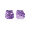 Two Tone Transparent Spray Painted Glass Beads GLAA-T022-22-C01-2