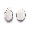 Tarnish Resistant 304 Stainless Steel Pendant Cabochon Settings STAS-P231-31P-2