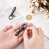 2Pcs Brass Shackle Clasps with Brass S Hook Clasps KK-PH0006-13-3