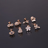 Brass Micro Pave Clear Cubic Zirconia Cartilage Earrings WGF4DCF-24-2