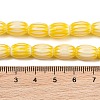 Handmade Millefiori Glass Oval Bead Strands LK-Z001-01B-01-2