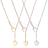 3Pcs 3 Colors Stainless Steel Lariat Necklaces Set NJEW-AN0001-65-1