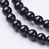 Natural Black Onyx Round Beads Strands GSR20mmC097-2