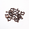 Tibetan Style Heart Toggle Clasps RLF1109Y-NF-2