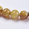 Natural Striped Agate/Banded Agate Beads Strands G-P364-14-8mm-3