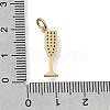 Brass Micro Pave Clear Cubic Zirconia Pendants CU-CBAEEA8-15B-G-3