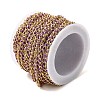 Handmade Brass Enamel Oval Link Chains CHC-L053-08G-02-3