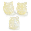 Transparent Spray Paint Glass Beads GLAA-H035-01G-1