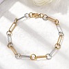 304 Stainless Steel Oval Link Chain Bracelets for Women LS-BJEW-D377-01B-2