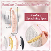 8Pcs 4 Colors Zinc Alloy Beadable Bookmarks AJEW-GO0002-15-2