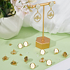 Beebeecraft 8 Pairs Brass Stud Earring Settings DIY-BBC0001-40-4