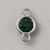 Faceted Glass Flat Round Connector Charms FIND-WH20042-56B-1