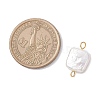 Natural Keshi Pearl Connector Charms PALLOY-JF04243-02-3