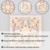 Natural Solid Wood Carved Onlay Applique Craft WOOD-WH0101-52-5