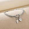 Mother's Day 304 Stainless Steel Snake Chain Double-layered Bracelets WG6C8B3-02-2