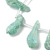 Electroplated Natural Quartz Crystal Beads Strands G-G890-A-12-3