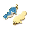 304 Stainless Steel Enamel Pendants STAS-E550-56G-2