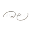 Rack Plating Brass Hoop Earrings Findings EJEW-R162-52P-2