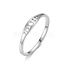 Hollow Moon Phase 304 Stainless Steel Finger Rings FS-WG454BE-02-2