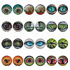 CHGCRAFT 12 Sets 12 Style Luminous Self Adhesive Glass Eyes Cabochons GLAA-CA0001-58-1