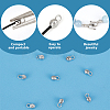 925 Sterling Silver Bead Tips with Suede Fabric Square Silver Polishing Cloth FIND-BC0013-10C-4