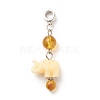 Opaque Resin and Natural Mixed Stone European Dangle Charms PALLOY-JF01764-2